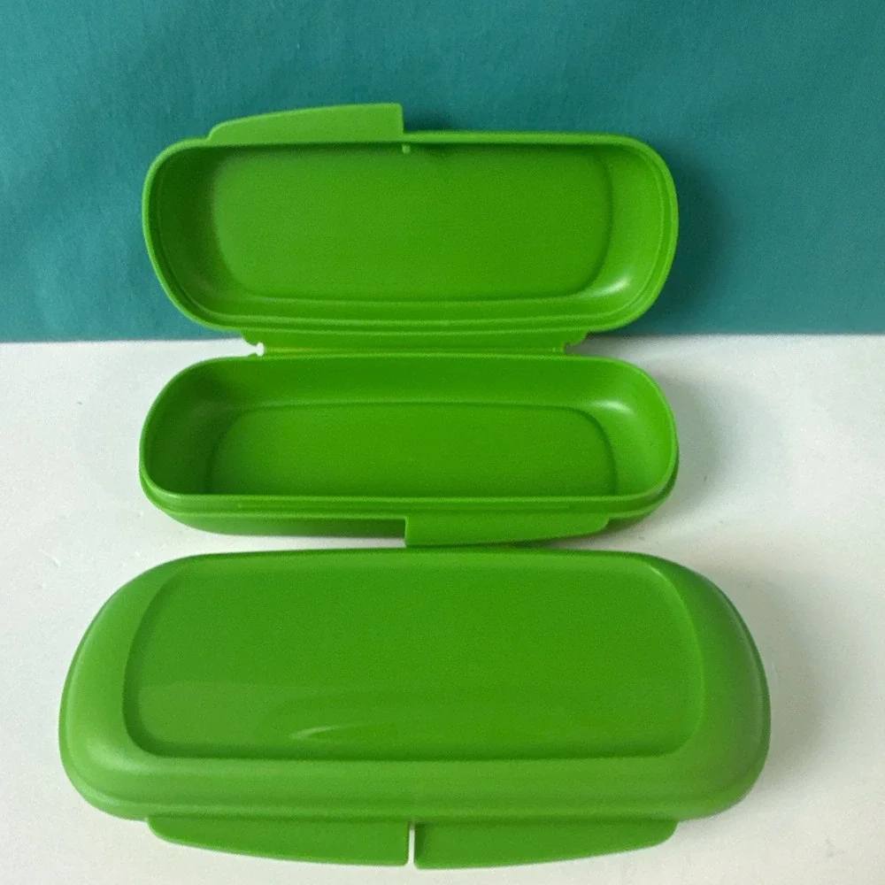 Tupperware Bar Keeper Organizer Snack Bar Keeper Green Set Of 2